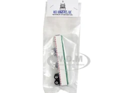 Covered Grain Trailer White with Green Tarp 1/87 (HO) Plastic Model Car by HO Logistics