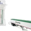 Covered Grain Trailer White with Green Tarp "Nutrena Feeds" 1/87 (HO) Plastic Model Car by HO Logistics