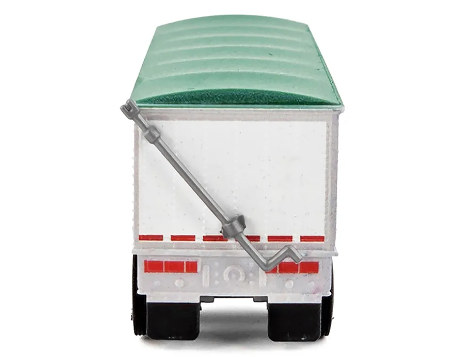 Covered Grain Trailer White with Green Tarp "Nutrena Feeds" 1/87 (HO) Plastic Model Car by HO Logistics