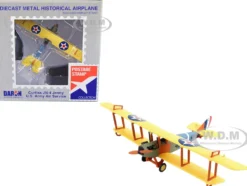 Curtiss JN4 Jenny Biplane Aircraft United States Army Air Service 1/100 Diecast Model Airplane Postage Stamp PS5810-2