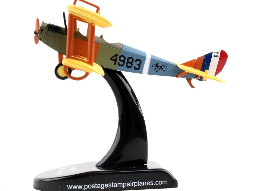 Curtiss JN4 Jenny Biplane Aircraft United States Army Air Service 1/100 Diecast Model Airplane Postage Stamp PS5810-2