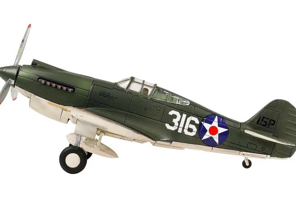 Curtiss P-40B HAWK 81A-2 P-8127 Aircraft Fighter 47th Pursuit Squadron 15th Pursuit Group Serial 316/15P Hawaiian Islands Pearl Habor 7 December 1941 WW2 Aircrafts Series 1/72 Diecast Model Forces of Valor FOV-812060D