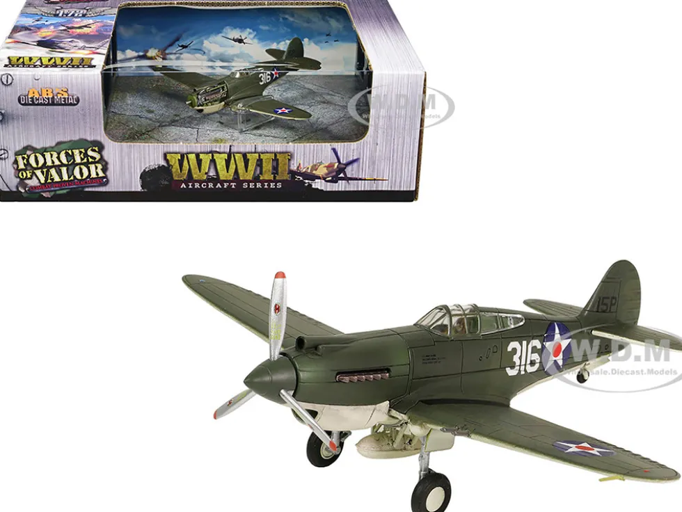 Curtiss P-40B HAWK 81A-2 P-8127 Aircraft Fighter 47th Pursuit Squadron 15th Pursuit Group Serial 316/15P Hawaiian Islands Pearl Habor 7 December 1941 WW2 Aircrafts Series 1/72 Diecast Model Forces of Valor FOV-812060D