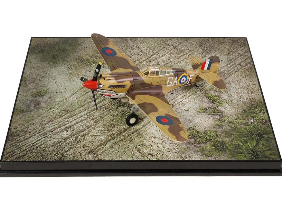 Curtiss P-40B Tomahawk MK IIB Aircraft Fighter 112 Squadron Royal Air Force AK402, GA-F North Africa October 1941 WW2 Aircrafts Series 1/72 Diecast Model Forces of Valor FOV-812060A