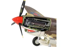 Curtiss P-40B Tomahawk MK IIB Aircraft Fighter 112 Squadron Royal Air Force AK402, GA-F North Africa October 1941 WW2 Aircrafts Series 1/72 Diecast Model Forces of Valor FOV-812060A