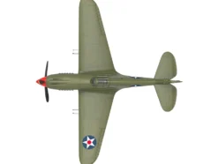 Curtiss P-40B Warhawk Aircraft "Hawaii" (1945) United States Army Air Forces "Planes of World War II" Series 1/72 Diecast Model Airplane by Luppa