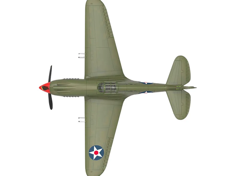 Curtiss P-40B Warhawk Aircraft "Hawaii" (1945) United States Army Air Forces "Planes of World War II" Series 1/72 Diecast Model Airplane by Luppa