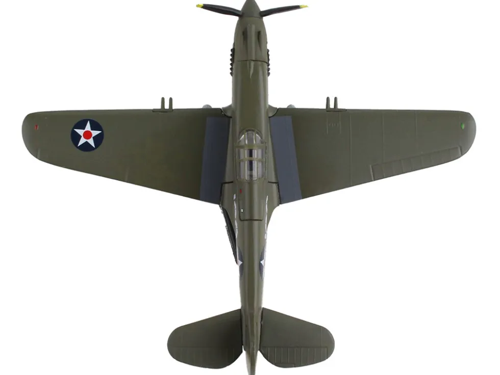 Curtiss P 40 Warhawk Fighter Aircraft #160 Pilot George S Welch United States Army Air Force Attack on Pearl Harbor 1941 1/90 Diecast Model Airplane Postage Stamp PS5354-2
