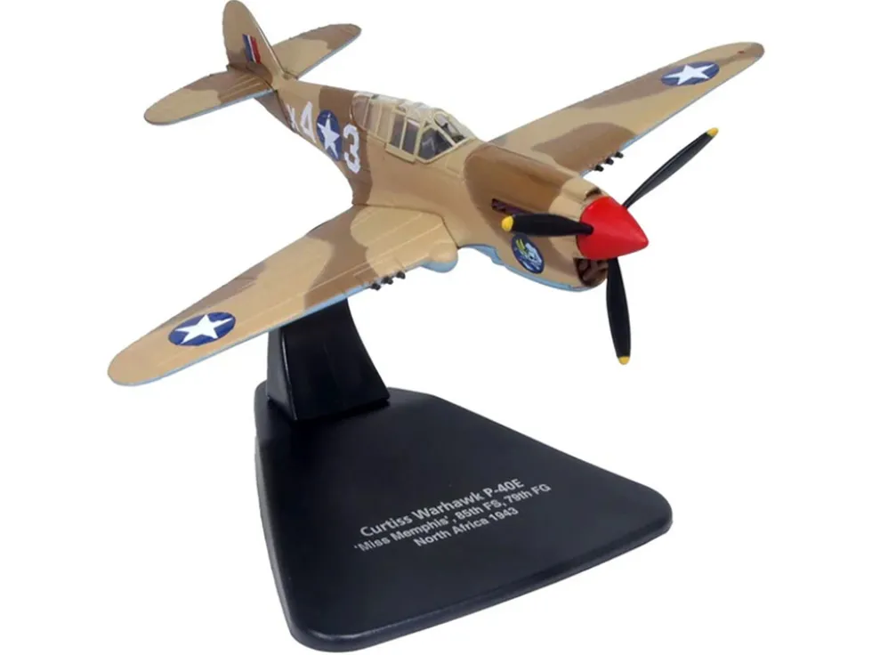 Curtiss Warhawk P-40E Fighter Aircraft "Miss Memphis, 85th Fighter Squadron, 79th Fighter Group, North Africa" (1943) United States Army Air Forces "Oxford Aviation" Series 1/72 Diecast Model Airplane by Oxford Diecast