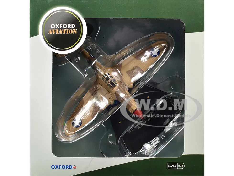 Curtiss Warhawk P-40E Fighter Aircraft "Miss Memphis, 85th Fighter Squadron, 79th Fighter Group, North Africa" (1943) United States Army Air Forces "Oxford Aviation" Series 1/72 Diecast Model Airplane by Oxford Diecast