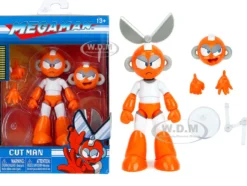 Cut Man 4.5" Moveable Figure with Accessories and Alternate Head and Hands "Mega Man" (1987) Video Game Model by Jada