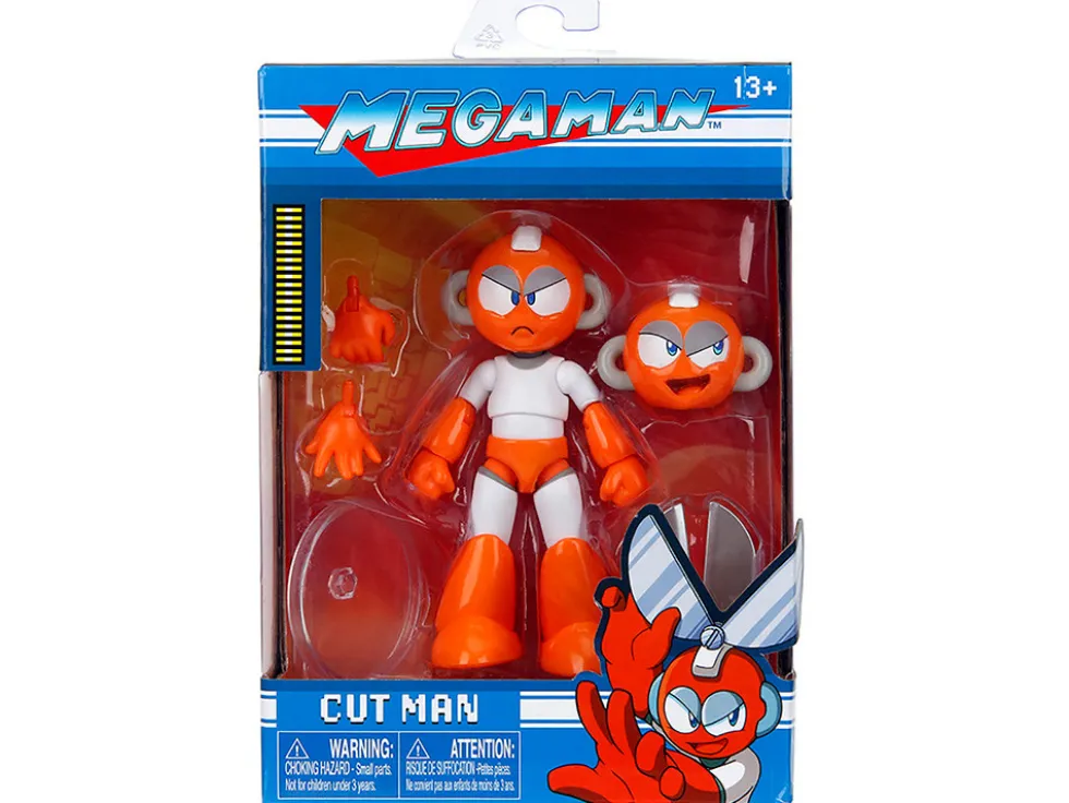 Cut Man 4.5" Moveable Figure with Accessories and Alternate Head and Hands "Mega Man" (1987) Video Game Model by Jada