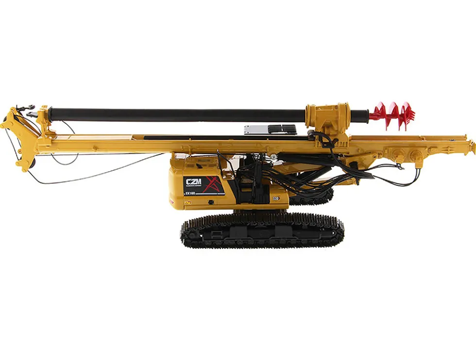 CZM EK160 Cylinder Crowd Drilling Rig Yellow High Line Series 1/50 Diecast Model Diecast Masters 41002