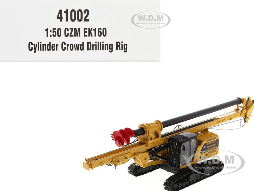 CZM EK160 Cylinder Crowd Drilling Rig Yellow High Line Series 1/50 Diecast Model Diecast Masters 41002