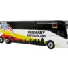 Daimler Tourrider Coach Bus "Germany National Football Team" White with Graphics "International Federation of the Global Game" Series Limited Edition to 504 pieces Worldwide 1/87 (HO) Diecast Model by Iconic Replicas