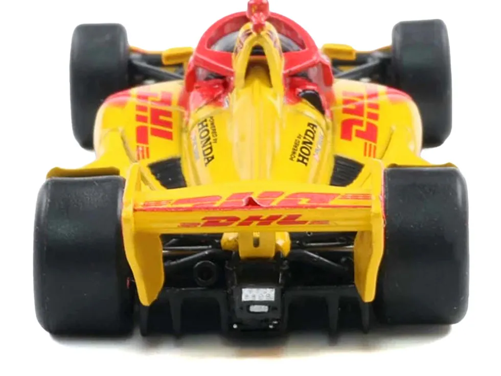 Dallara IndyCar #10 Alex Palou "DHL" Chip Ganassi Racing (Road Course Configuration) Champion "NTT IndyCar Series" (2025) with Trading Card 1/64 Diecast Model Car by IXO Models
