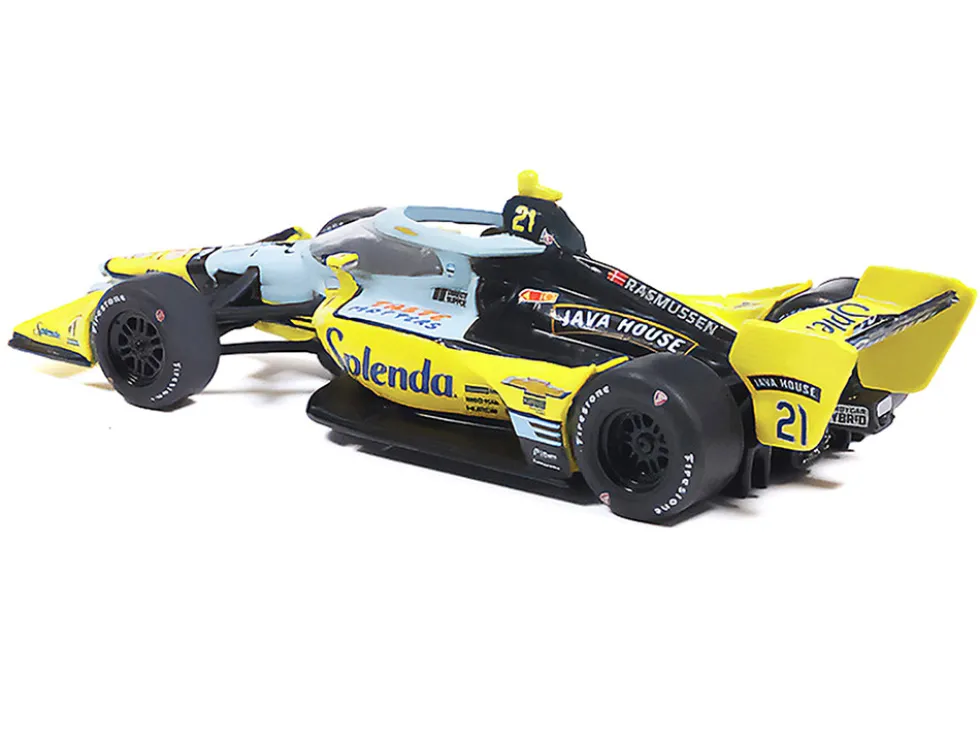 Dallara IndyCar #21 Christian Rasmussen "Splenda" Ed Carpenter Racing (Road Course Configuration) "NTT IndyCar Series" (2026) 1/64 Diecast Model Car by IXO Models