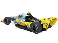 Dallara IndyCar #21 Christian Rasmussen "Splenda" Ed Carpenter Racing (Road Course Configuration) "NTT IndyCar Series" (2026) 1/18 Diecast Model Car by IXO Models