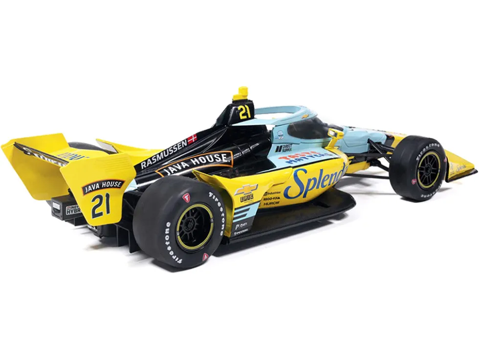 Dallara IndyCar #21 Christian Rasmussen "Splenda" Ed Carpenter Racing (Road Course Configuration) "NTT IndyCar Series" (2026) 1/18 Diecast Model Car by IXO Models