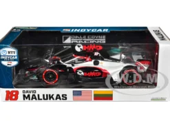 Dallara IndyCar #18 David Malukas HMD Trucking Dale Coyne Racing with HMD Motorsports Road Course Configuration NTT IndyCar Series 2023 1/18 Diecast Model Car Greenlight 11200