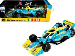 Dallara IndyCar #29 Devlin DeFrancesco "WOOOOO Energy" Andretti Steinbrenner Autosport (Road Course Configuration) "NTT IndyCar Series" (2023) 1/18 Diecast Model Car by Greenlight