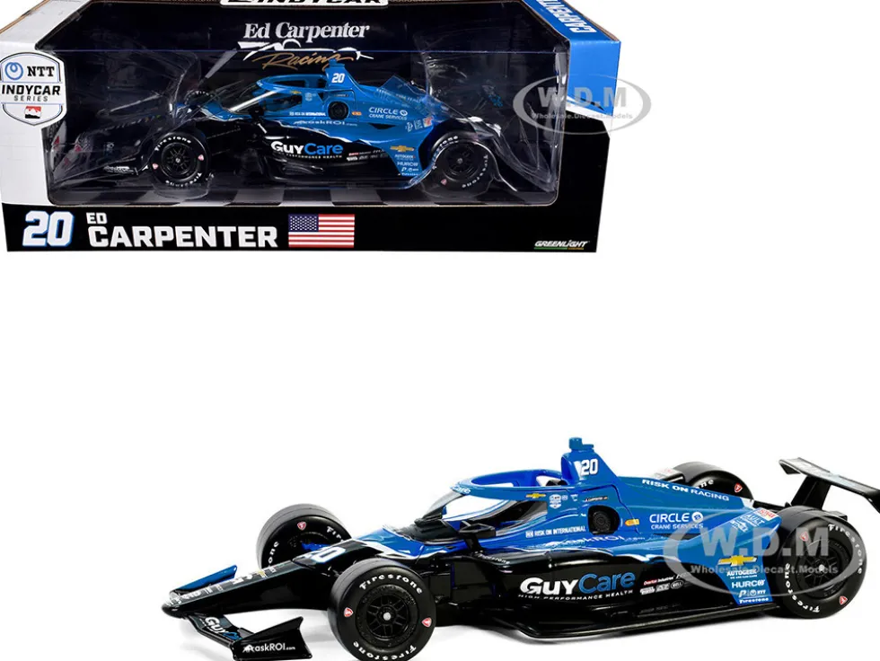 Dallara IndyCar #20 Ed Carpenter "Guy Care" Ed Carpenter Racing "NTT IndyCar Series" (2024) 1/18 Diecast Model Car by Greenlight