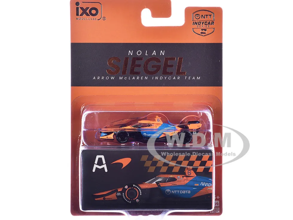 Dallara IndyCar #6 Nolan Siegel "NTT Data" Arrow McLaren IndyCar Team (Road Course Configuration) "NTT IndyCar Series" (2026) 1/64 Diecast Model Car by IXO Models