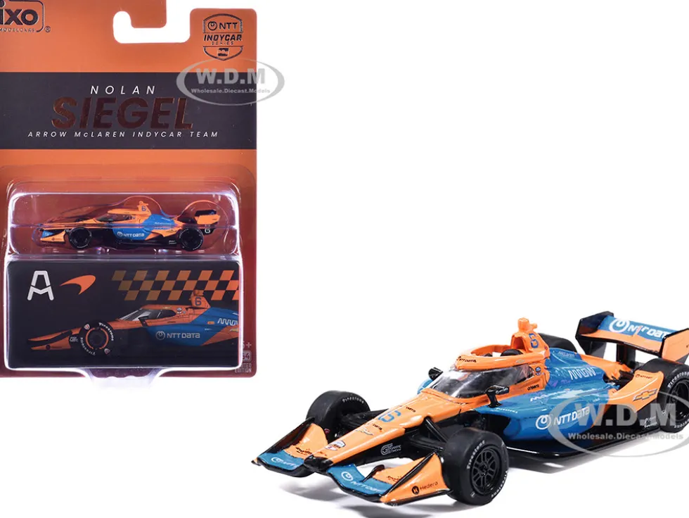 Dallara IndyCar #6 Nolan Siegel "NTT Data" Arrow McLaren IndyCar Team (Road Course Configuration) "NTT IndyCar Series" (2026) 1/64 Diecast Model Car by IXO Models