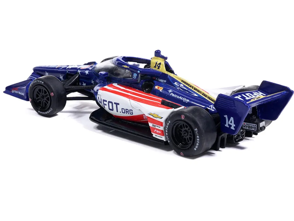 Dallara IndyCar #14 Santino Ferrucci "HFOT.Org" AJ Foyt Racing (Road Course Configuration) "NTT IndyCar Series" (2026) 1/64 Diecast Model Car by IXO Models