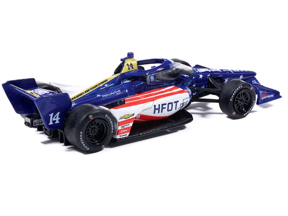 Dallara IndyCar #14 Santino Ferrucci "HFOT.Org" AJ Foyt Racing (Road Course Configuration) "NTT IndyCar Series" (2026) 1/64 Diecast Model Car by IXO Models