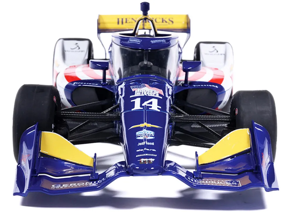 Dallara IndyCar #14 Santino Ferrucci "HFOT.Org" AJ Foyt Racing (Road Course Configuration) "NTT IndyCar Series" (2026) 1/18 Diecast Model Car by IXO Models
