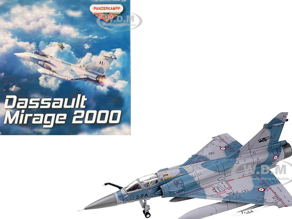 Dassault Mirage 2000 5F Fighter Aircraft 2 FA Cigognes French Air Force Wing Series 1/72 Diecast Model Panzerkampf 14626PD
