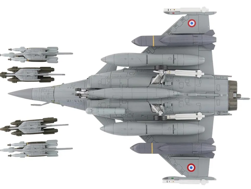 Dassault Rafale B Fighter Aircraft "113-IE/330, Libya" (2011) French Air Force "Air Power Series" 1/72 Diecast Model by Hobby Master