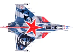 Dassault Rafale C Fighter Jet Regiment de Chasse 2 30 Normandie-Niemen 75th Anniversary Edition with Missile Accessories Panzerkampf Wing Series 1/72 Scale Model Panzerkampf 14616PA