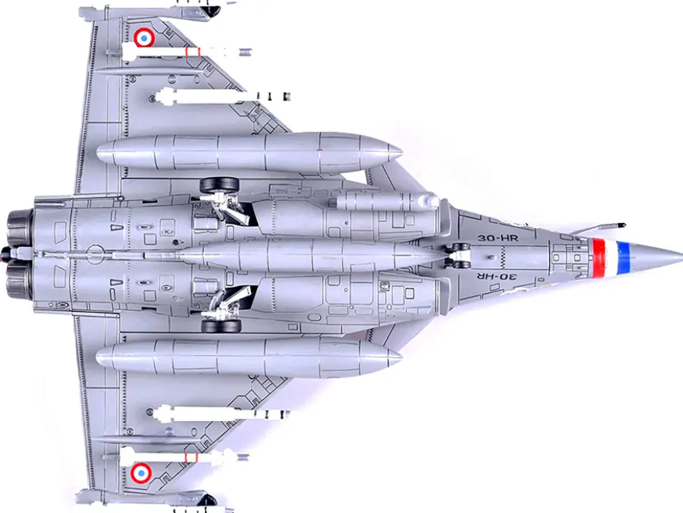 Dassault Rafale C Fighter Jet Regiment de Chasse 2 30 Normandie-Niemen 75th Anniversary Edition with Missile Accessories Panzerkampf Wing Series 1/72 Scale Model Panzerkampf 14616PA