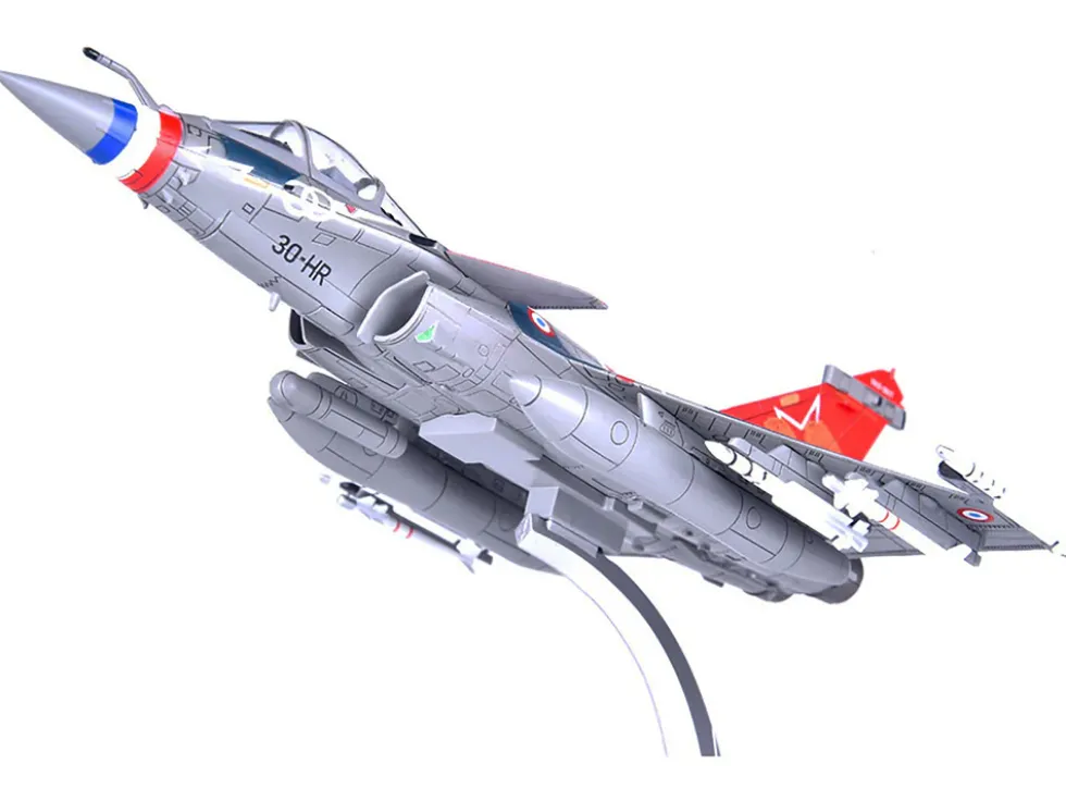 Dassault Rafale C Fighter Jet Regiment de Chasse 2 30 Normandie-Niemen 75th Anniversary Edition with Missile Accessories Panzerkampf Wing Series 1/72 Scale Model Panzerkampf 14616PA