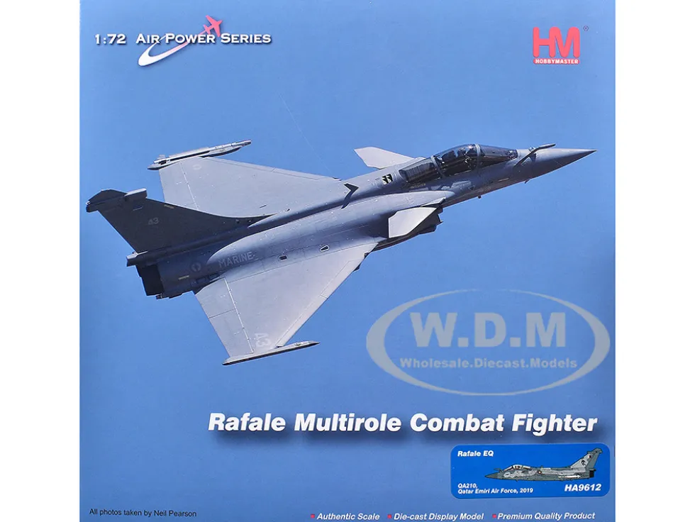Dassault Rafale EQ Fighter Aircraft "QA210" (2019) Qatar Emiri Air Force "Air Power Series" 1/72 Diecast Model by Hobby Master