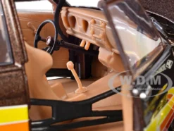 1970 Datsun 510 #5 Brown Metallic with Stripes Limited Edition to 4250 pieces Worldwide 1/24 Diecast Model Car by M2 Machines