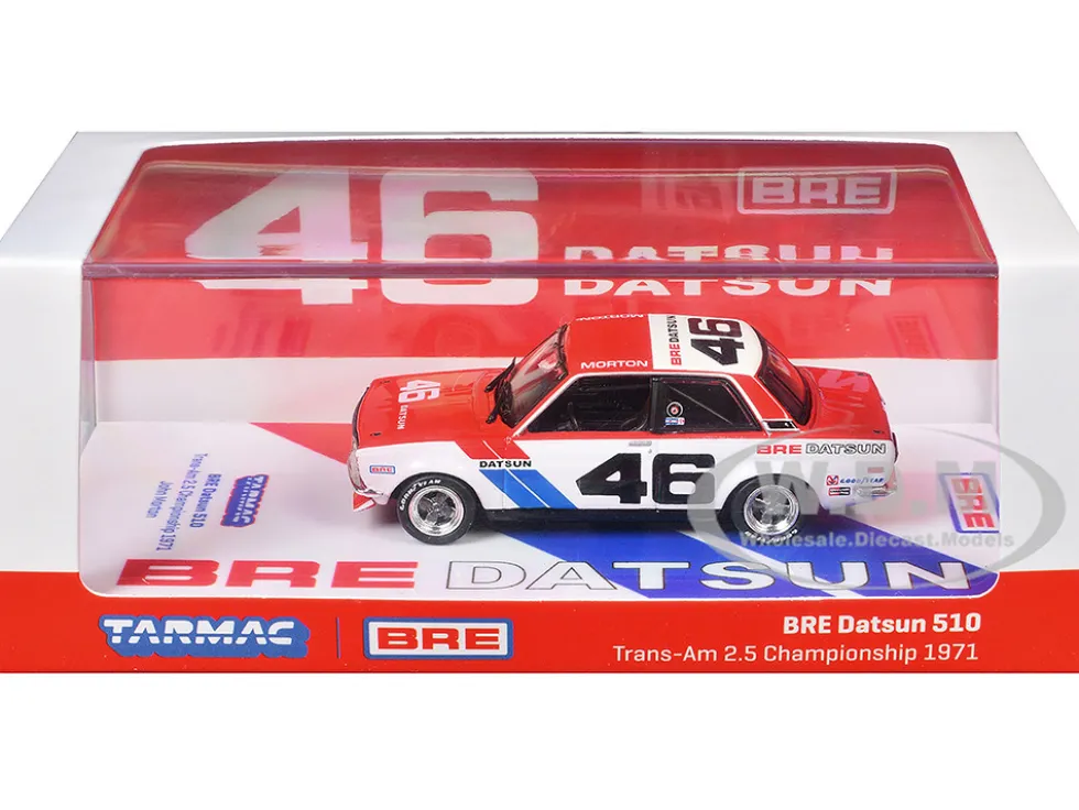 Datsun 510 #46 John Morton "Brock Racing Enterprises" Winner "Trans-Am 2.5 Championship" (1971) "Hobby64" Series 1/64 Diecast Model Car by Tarmac Works