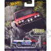 Datsun King Cab Baja Custom Pickup Truck #720 White and Blue with Red Hood "Terra Trek" Series Diecast Model Car by Hot Wheels