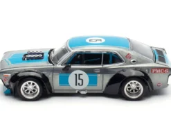 Datsun Laurel C130 RHD (Right Hand Drive) #15 Raw Metal with Blue Stripes "APA XPO 2025 Exclusive" 1/64 Diecast Model Car by Pop Race