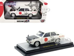 1970 Datsun 510 Light Gray with Japanese Graphics Limited Edition to 4050 pieces Worldwide 1/24 Diecast Model Car by M2 Machines