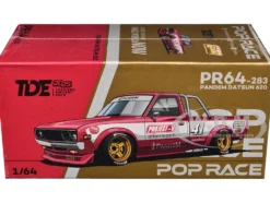 Datsun Pandem 620 Pickup Truck #41 Red Metallic with White Stripes and Graphics