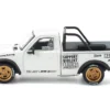 Datsun Pandem 620 Pickup Truck "Rocket Bunny Racing" White with Graphics 1/64 Diecast Model Car by Pop Race