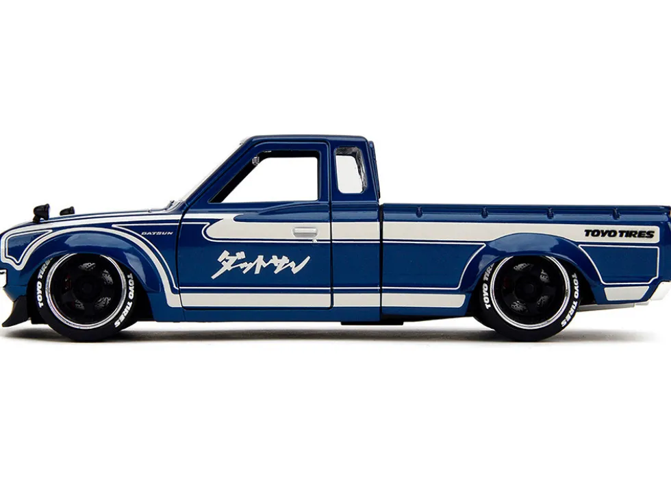 1972 Datsun 620 Pickup Truck Blue Metallic and Cream "JDM Tuners" Series 1/24 Diecast Model Car by Jada