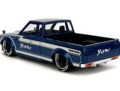 1972 Datsun 620 Pickup Truck Blue Metallic and Cream