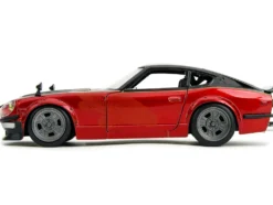 1972 Datsun 240Z Black and Red Metallic with Graphics Fast X 2023 Movie Fast & Furious Series 1/24 Diecast Model Car Jada 34916