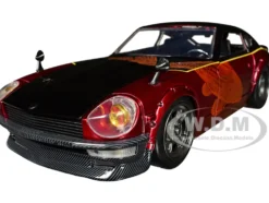 1972 Datsun 240Z Black and Red Metallic with Graphics Fast X 2023 Movie Fast & Furious Series 1/24 Diecast Model Car Jada 34916