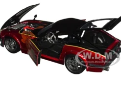 1972 Datsun 240Z Black and Red Metallic with Graphics Fast X 2023 Movie Fast & Furious Series 1/24 Diecast Model Car Jada 34916