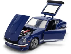 1972 Datsun 240Z Blue with White Stripes 